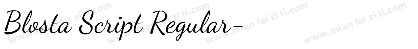 Blosta Script Regular字体转换
